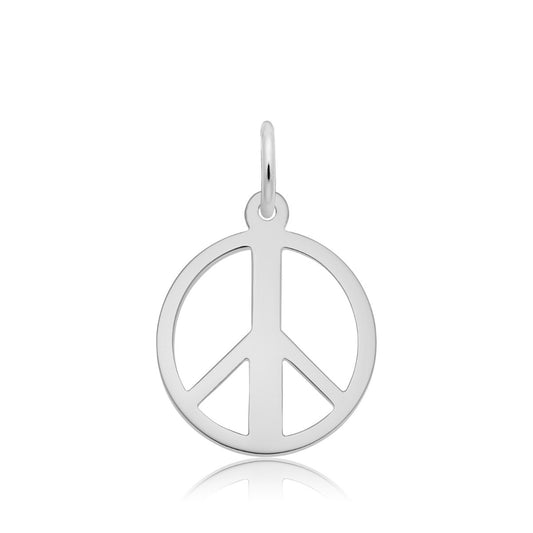Peace Symbol Charm in Sterling Silver