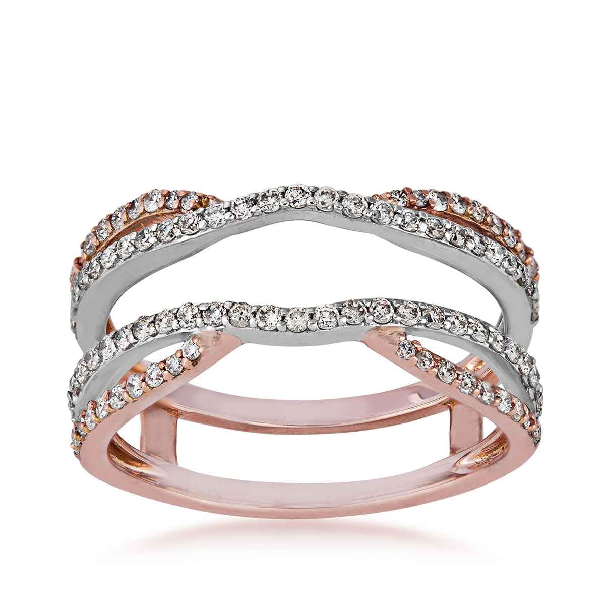 1/2 ct. tw. Diamond Wedding Ring Enhancer in 14K Pink & White Gold