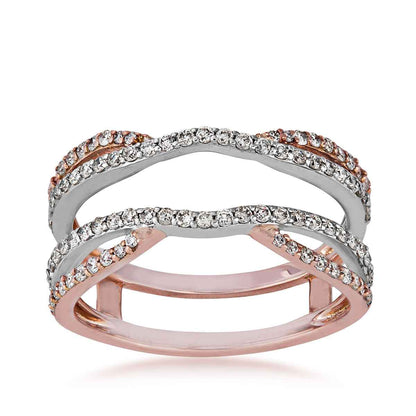1/2 ct. tw. Diamond Wedding Ring Enhancer in 14K Pink & White Gold