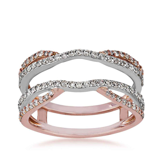1/2 ct. tw. Diamond Wedding Ring Enhancer in 14K Pink & White Gold