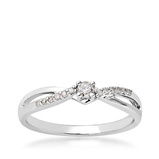 I Promise 1/7 ct. tw. Round Diamond Promise Ring in 10K White Gold