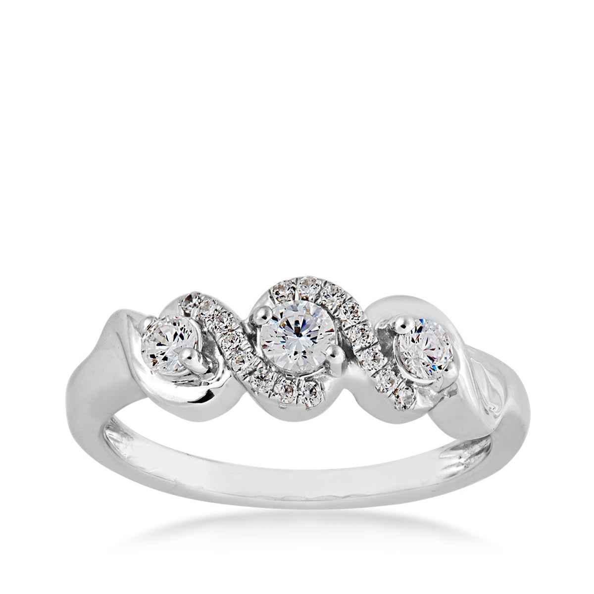 Diamond Anniversary Ring in 10K White Gold