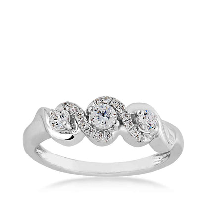 Diamond Anniversary Ring in 10K White Gold