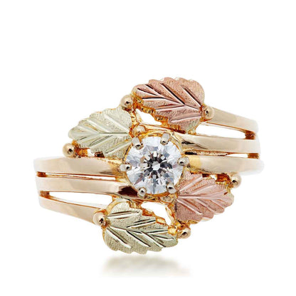 Noventa & Black Hills Gold 1/4 ct. tw. Round Diamond Solitaire Engagement Ring in 10K Yellow Gold close-up detail