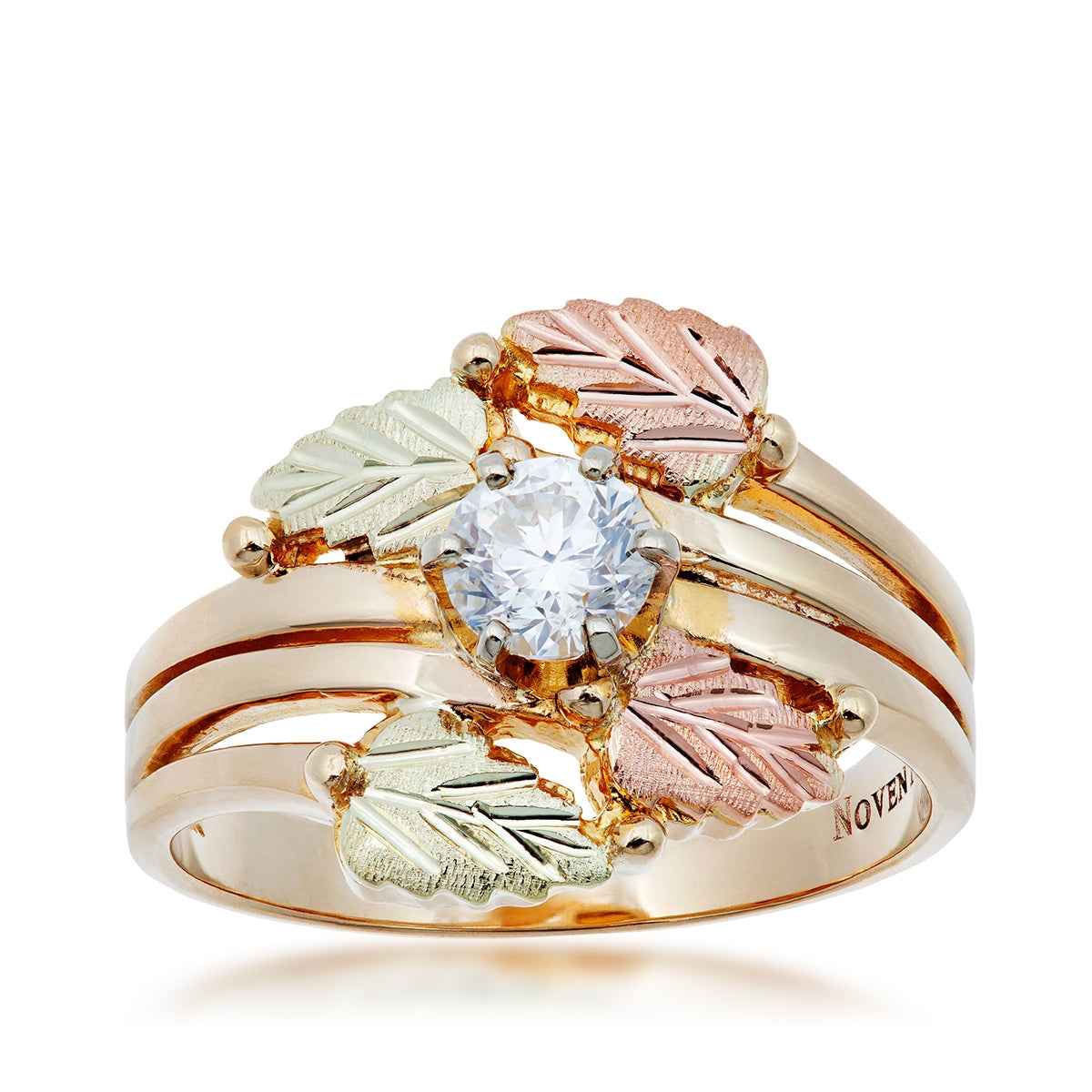 Noventa & Black Hills Gold 1/4 ct. tw. Round Diamond Solitaire Engagement Ring in 10K Yellow Gold