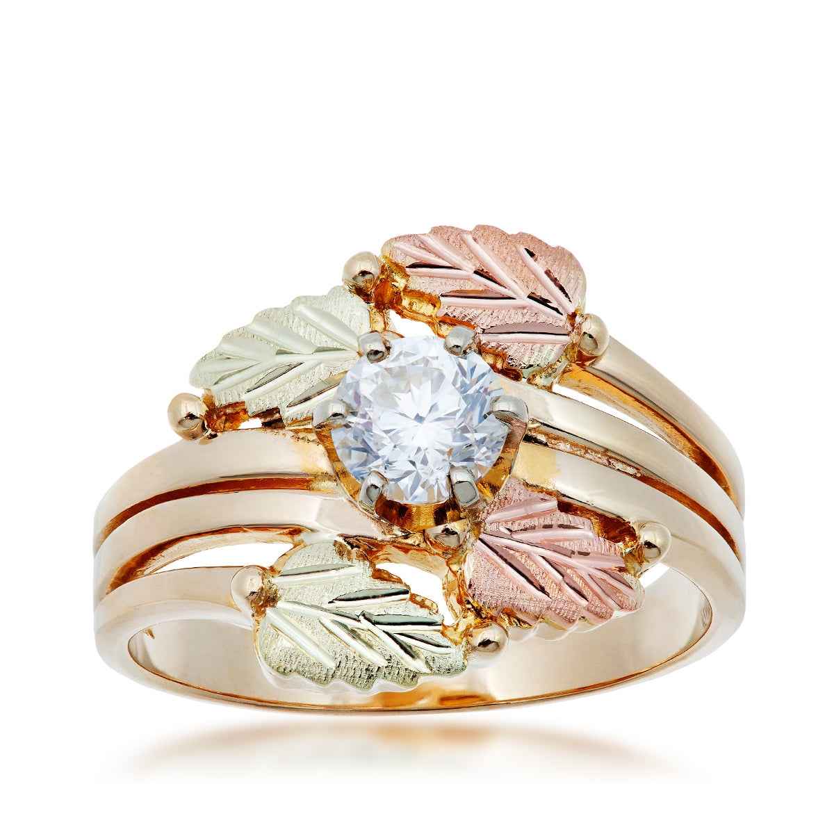 Black Hills Gold 1/3 ct. tw. Round Brilliant Diamond Solitaire Engagement Ring in 10K Yellow Gold