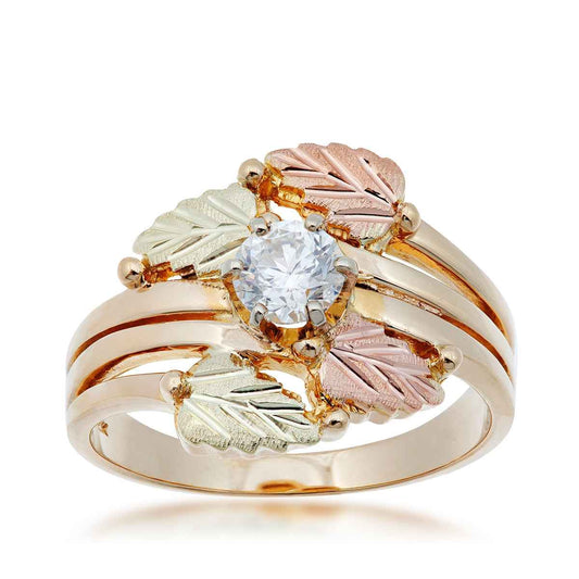 Black Hills Gold 1/2 ct. tw. Round Brilliant Diamond Solitaire Engagement Ring in 10K Yellow Gold