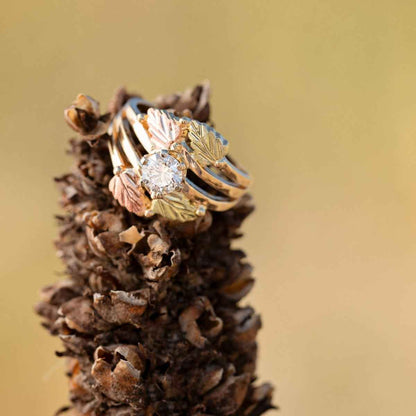 Noventa & Black Hills Gold 3/4 ct. tw. Round Diamond Solitaire Engagement Ring in 10K Yellow Gold front view
