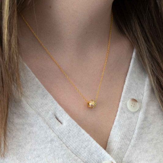 Black Hills Gold Ball Pendant in 10K Yellow Gold close-up detail