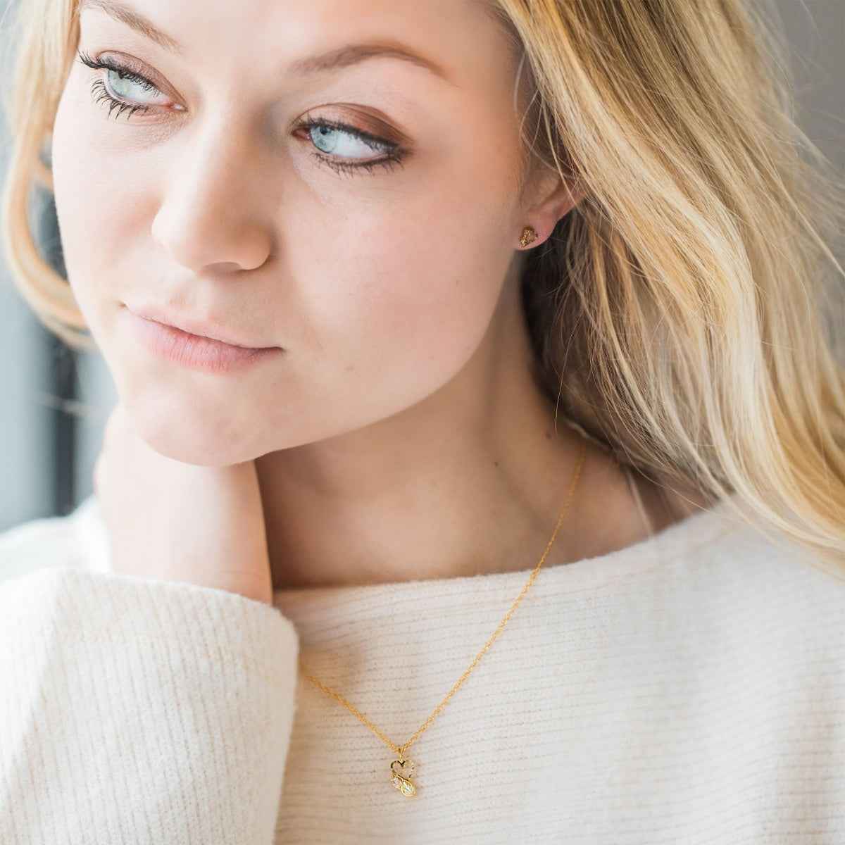 Black Hills Gold Open Heart Pendant with Leaf Accents in 10K Yellow Gold front view