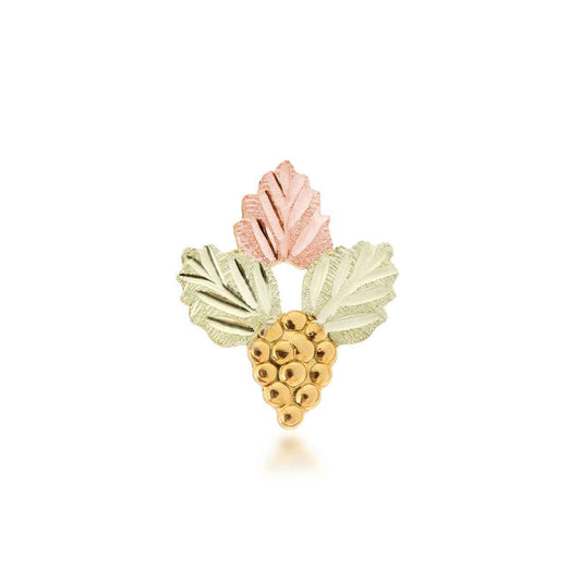 Black Hills Gold Men's Grape Cluster & Leaf Tie Tack in 10K Yellow Gold
