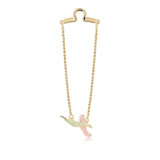 Black Hills Gold Men's Pheasant Tie Chain in 12K Green & Pink Gold
