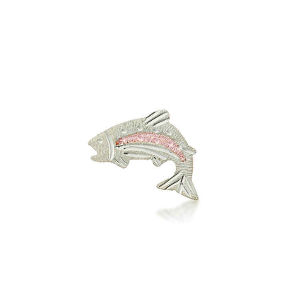 Black Hills Gold Men's Rainbow Trout Tie Tack in 12K Green & Pink Gold