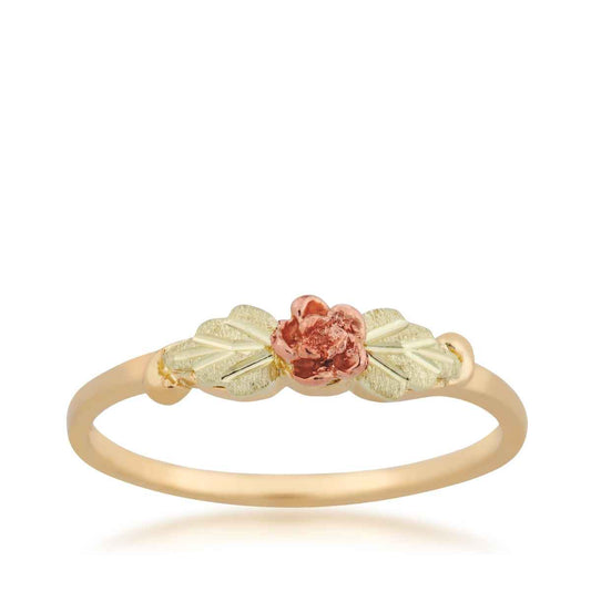 Black Hills Gold Small Rose Ring in 10K Yellow Gold