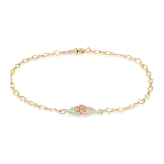 Black Hills Gold Rose Bracelet in 10K Yellow Gold