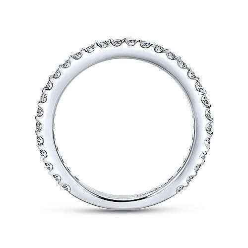Gabriel & Co. .41 ct. tw. Round Diamond Wedding Band in 14K White Gold front view