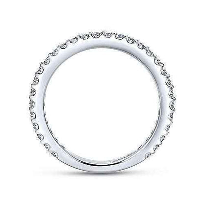 Gabriel & Co. .41 ct. tw. Round Diamond Wedding Band in 14K White Gold front view
