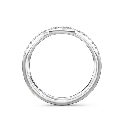 Designed With Love 1/5 ct. tw. Diamond Wedding Band in 14K White Gold close-up detail