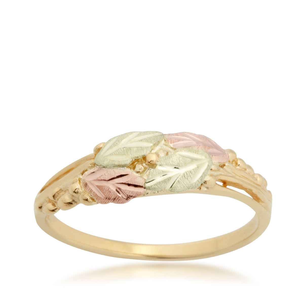 Black Hills Gold Grape & Leaf Cluster Ring in 10K Yellow Gold