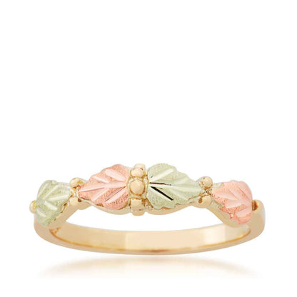 Black Hills Gold Four Leaf Milgrain Ring in 10K Yellow Gold