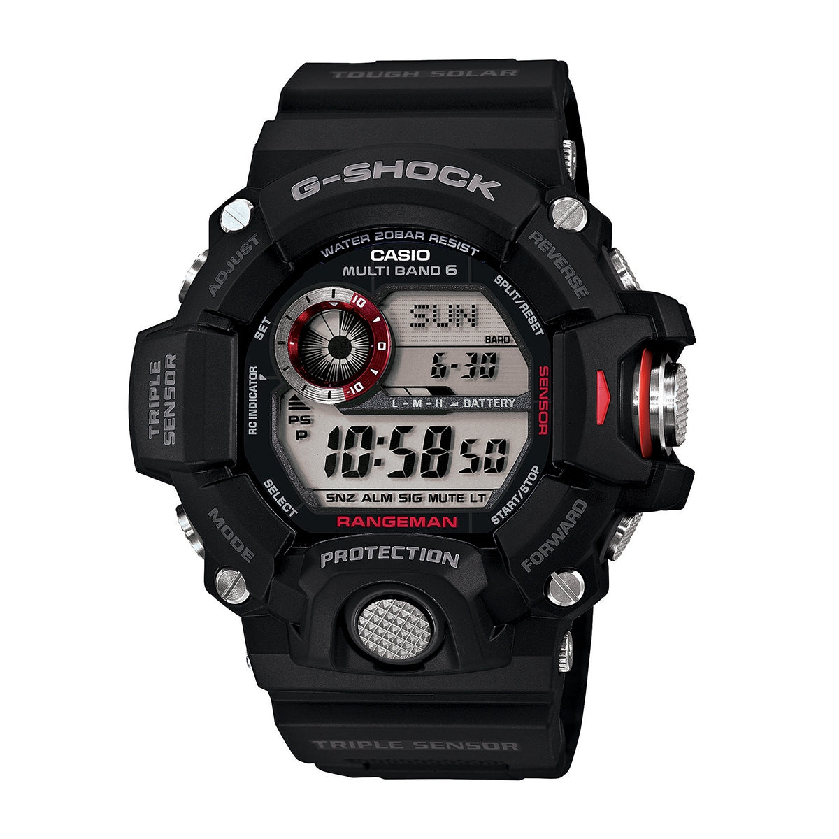 G-Shock Men's Rangeman Digital Black Resin | Riddle's – Riddle's