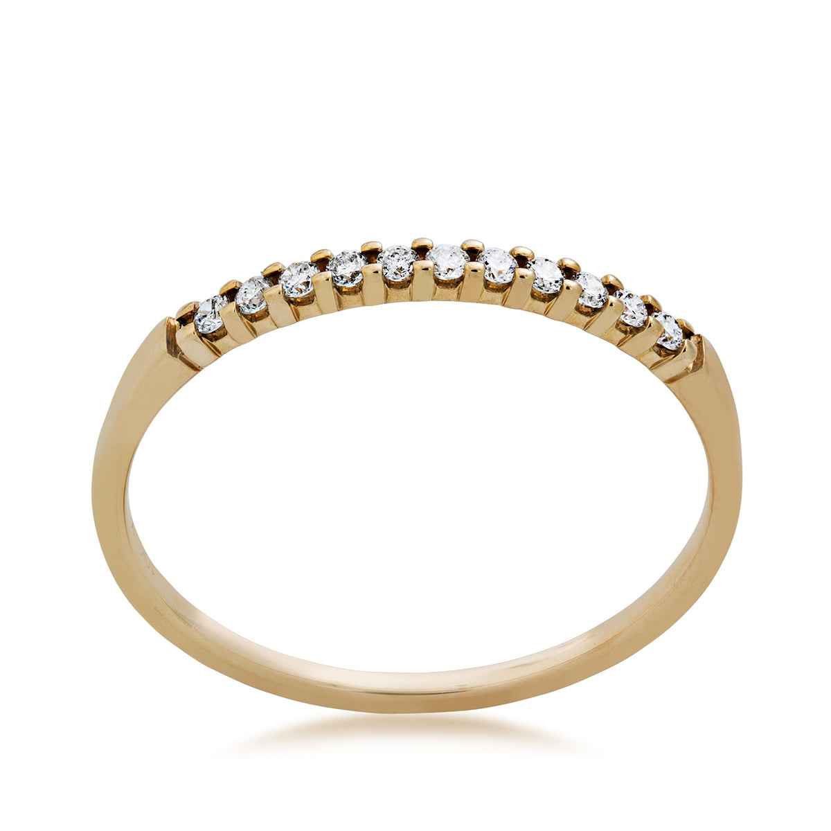 1/10 ct. tw. Round Brilliant Diamond Anniversary Ring in 10K Yellow Gold