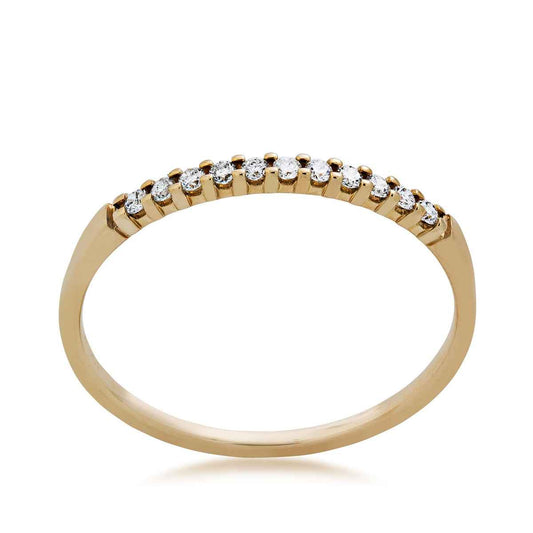 1/10 ct. tw. Round Brilliant Diamond Anniversary Ring in 10K Yellow Gold