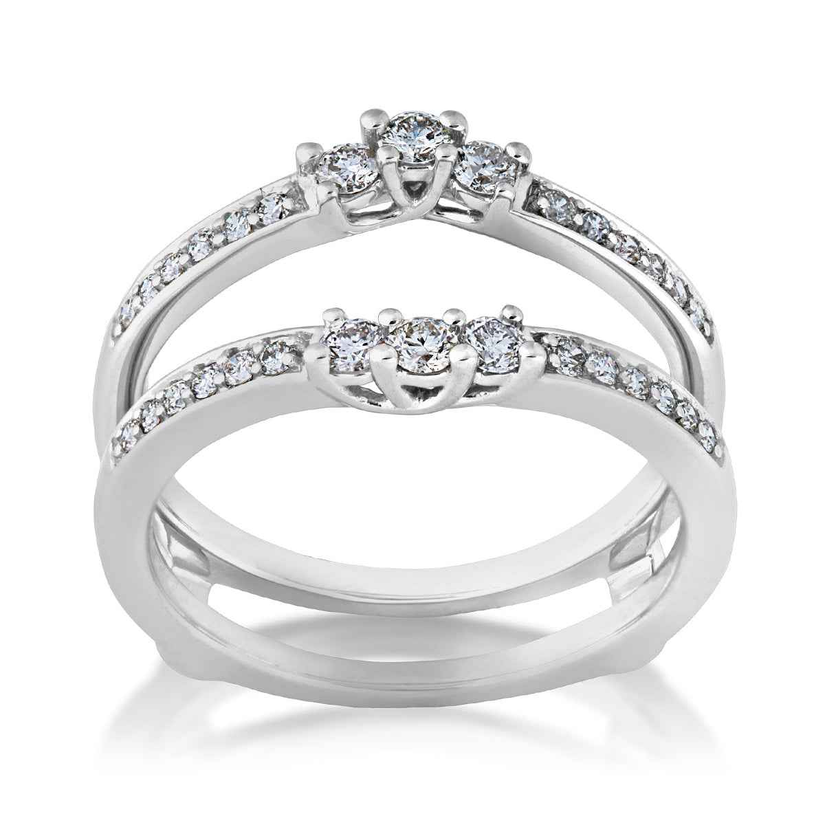 1/2 ct. tw. Curved Diamond Ring Enhancer in 14K White Gold