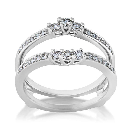1/2 ct. tw. Curved Diamond Ring Enhancer in 14K White Gold