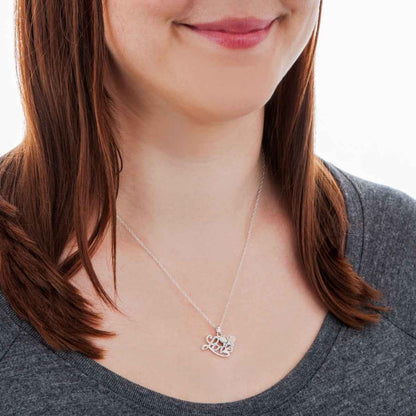 Black Hills Gold Love Leaf Winged Butterfly Pendant in Sterling Silver front view