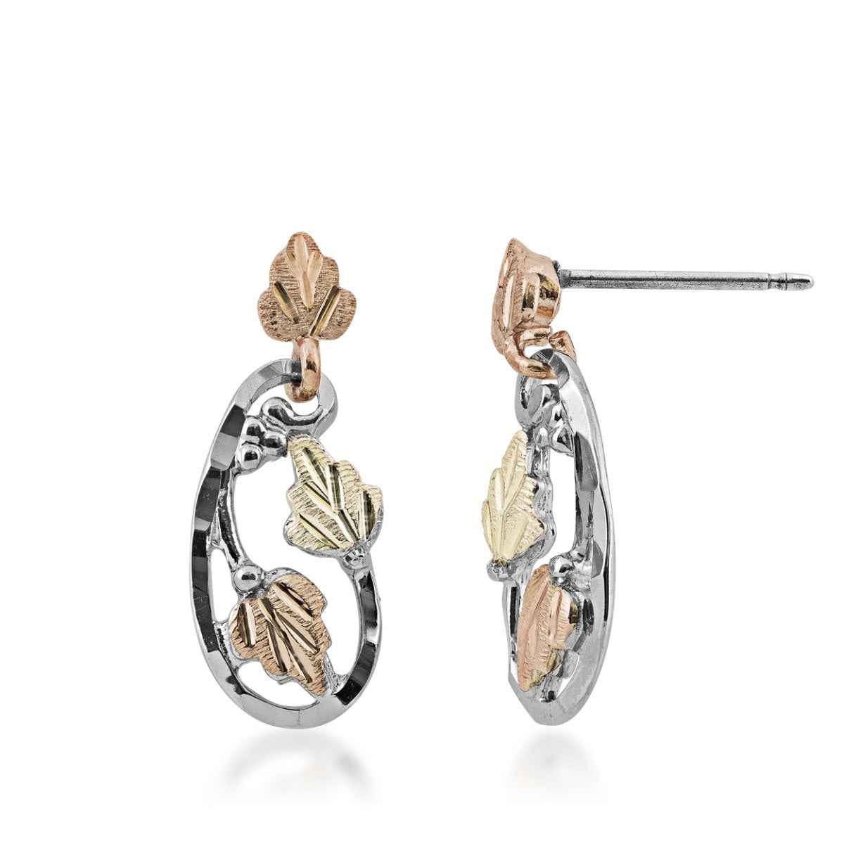 Black Hills Gold Ladies' Dangle Earrings in Sterling Silver