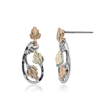 Black Hills Gold Ladies' Dangle Earrings in Sterling Silver