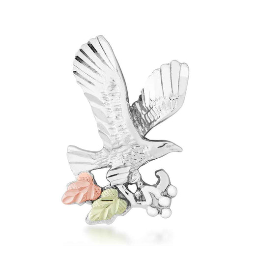 Black Hills Gold Men's Eagle Tie Tack in Sterling Silver