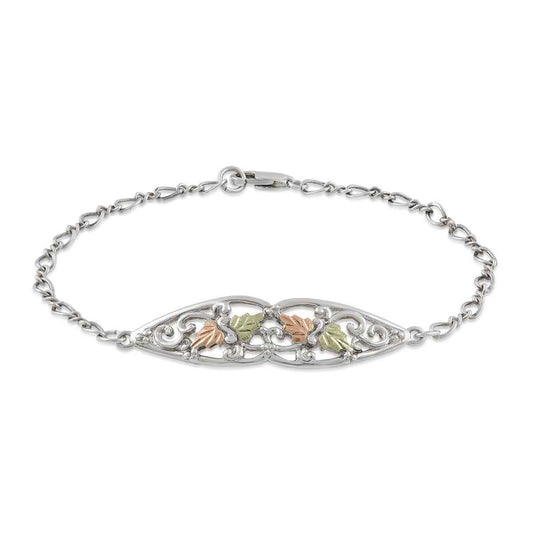 Black Hills Gold 7.5-inch Open Vine Bracelet in Sterling Silver