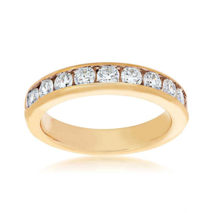 1 ct. tw. 10-Stone Diamond Channel Set Anniversary Ring in 14K Yellow Gold (2)