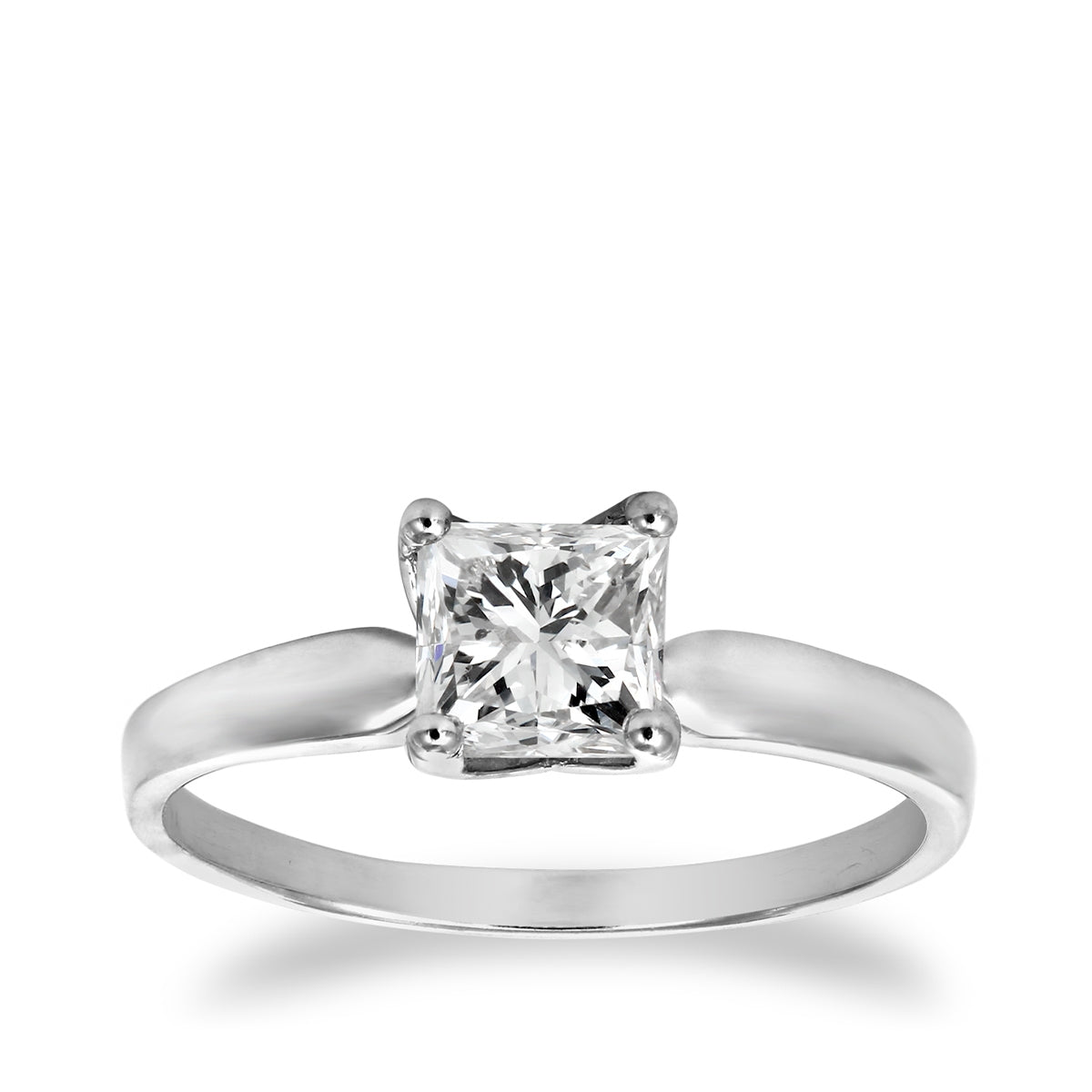 Canadian Rocks 2 ct. tw. Princess Cut Diamond Solitaire Engagement Ring in 14K White Gold