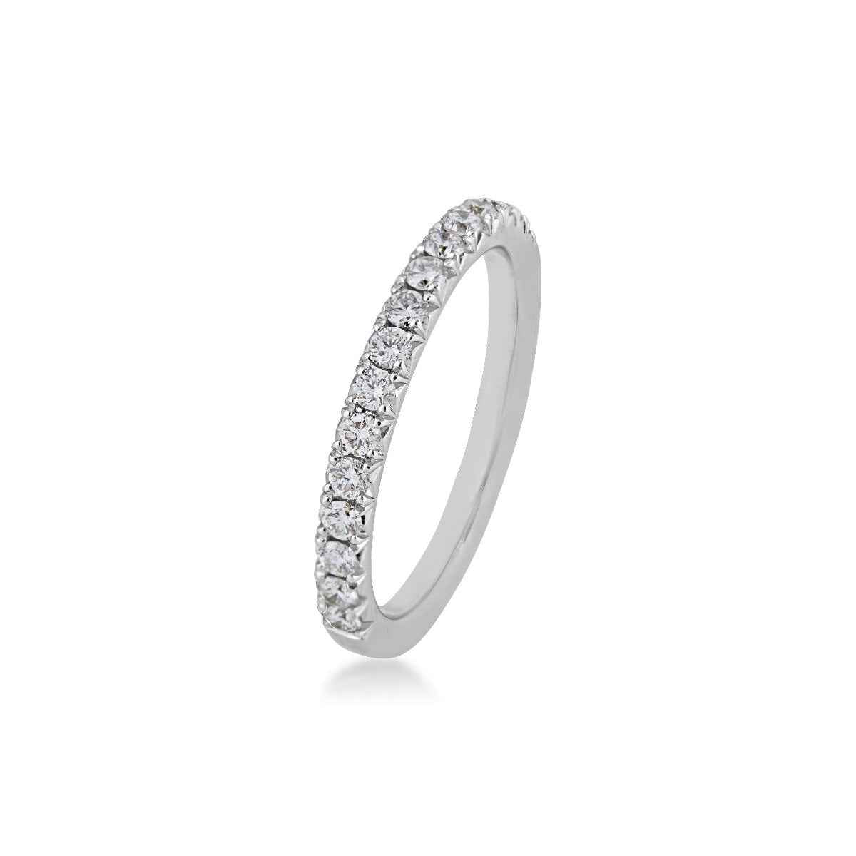 Brilliantly Yours 3/8 ct. tw. Round Diamond Wedding Band in 14K White Gold front view