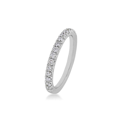 Brilliantly Yours 3/8 ct. tw. Round Diamond Wedding Band in 14K White Gold front view