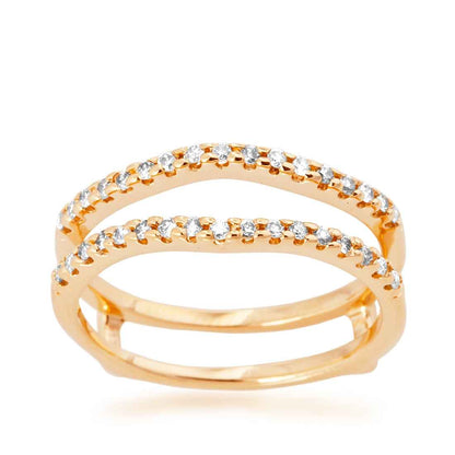 1/4 ct. tw. Double Row Diamond Ring Enhancer in 14K Yellow Gold - W 1664D