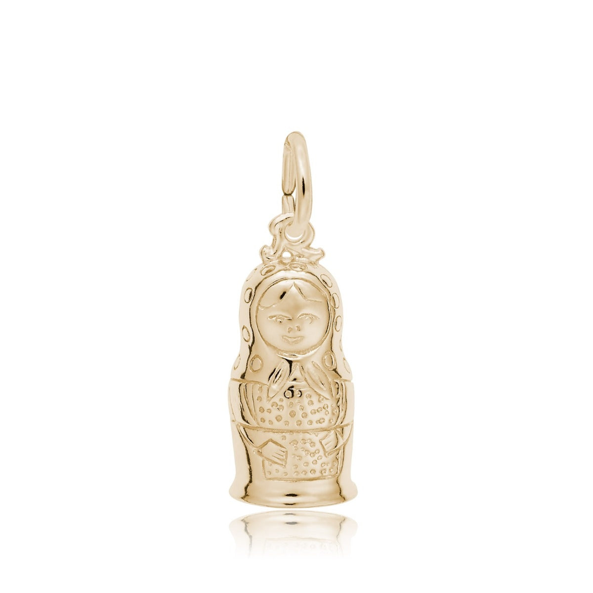 Matryoshka Doll Charm in 14K Yellow Gold
