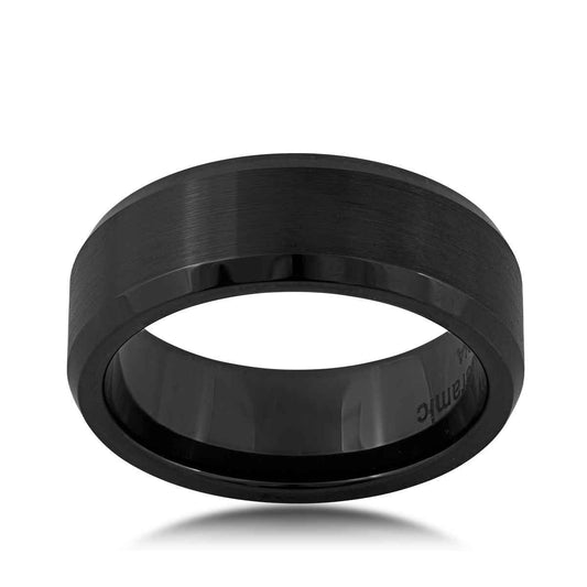 Men's Black Ceramic Wedding Band