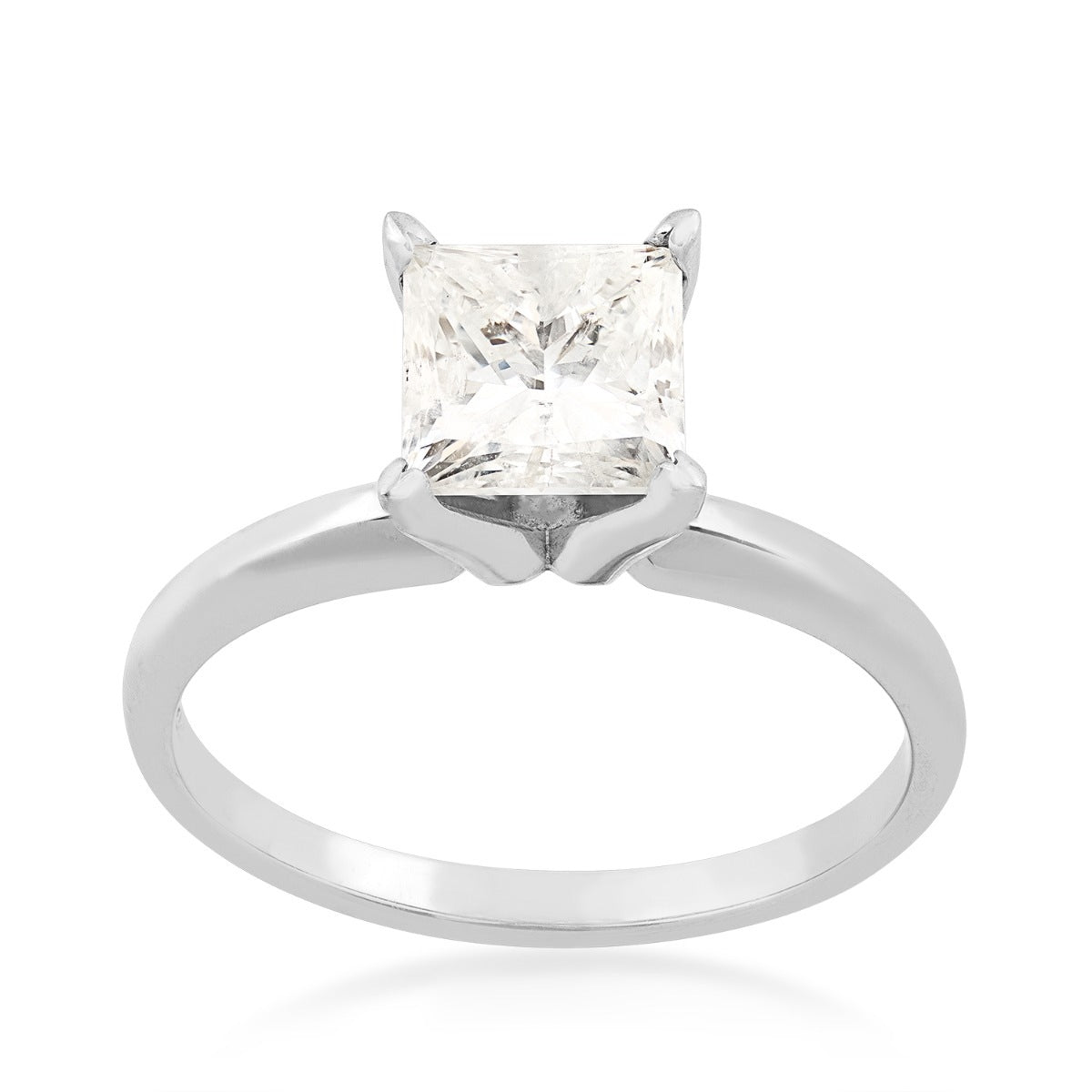 1-1/2 ct. tw. A Quality Princess Cut Solitaire Engagement Ring in 14K White Gold