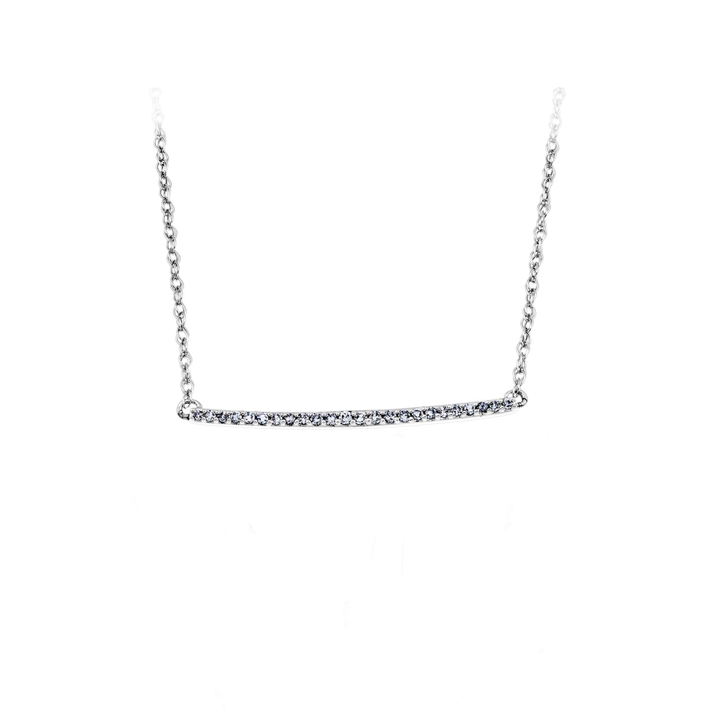 1/10 ct. tw. Diamond Bar Necklace in 10K White Gold