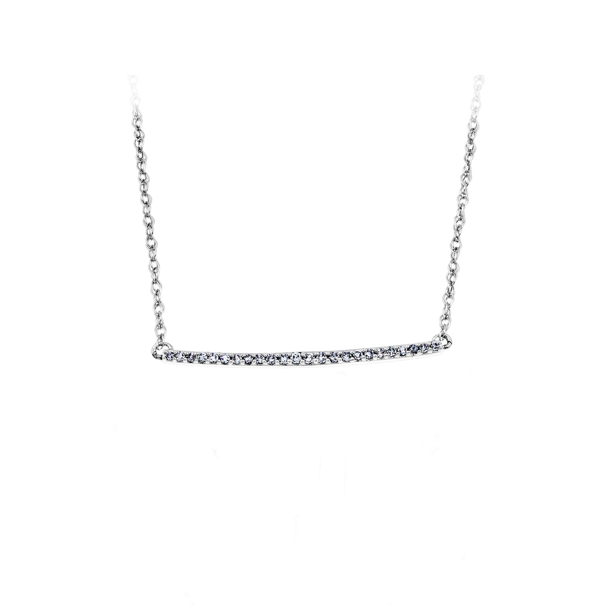 1/10 ct. tw. Diamond Bar Necklace in 10K White Gold