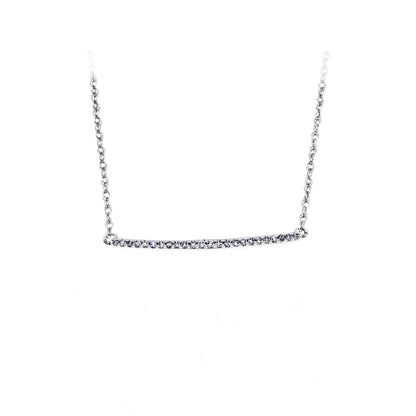 1/10 ct. tw. Diamond Bar Necklace in 10K White Gold