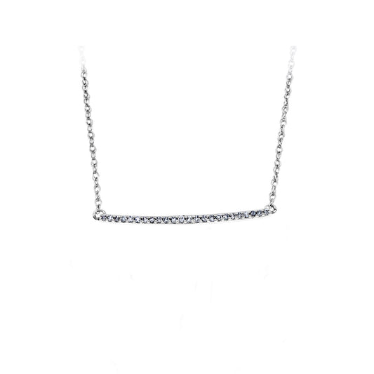 1/10 ct. tw. Diamond Bar Necklace in 10K White Gold