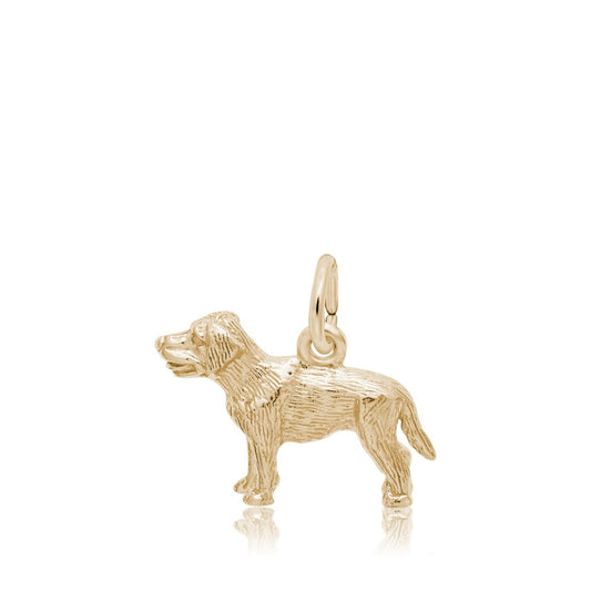 Labrador Retriever Dog Charm in 14K Yellow Gold