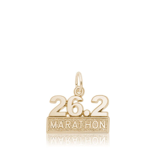 Marathon Charm in 14K Yellow Gold