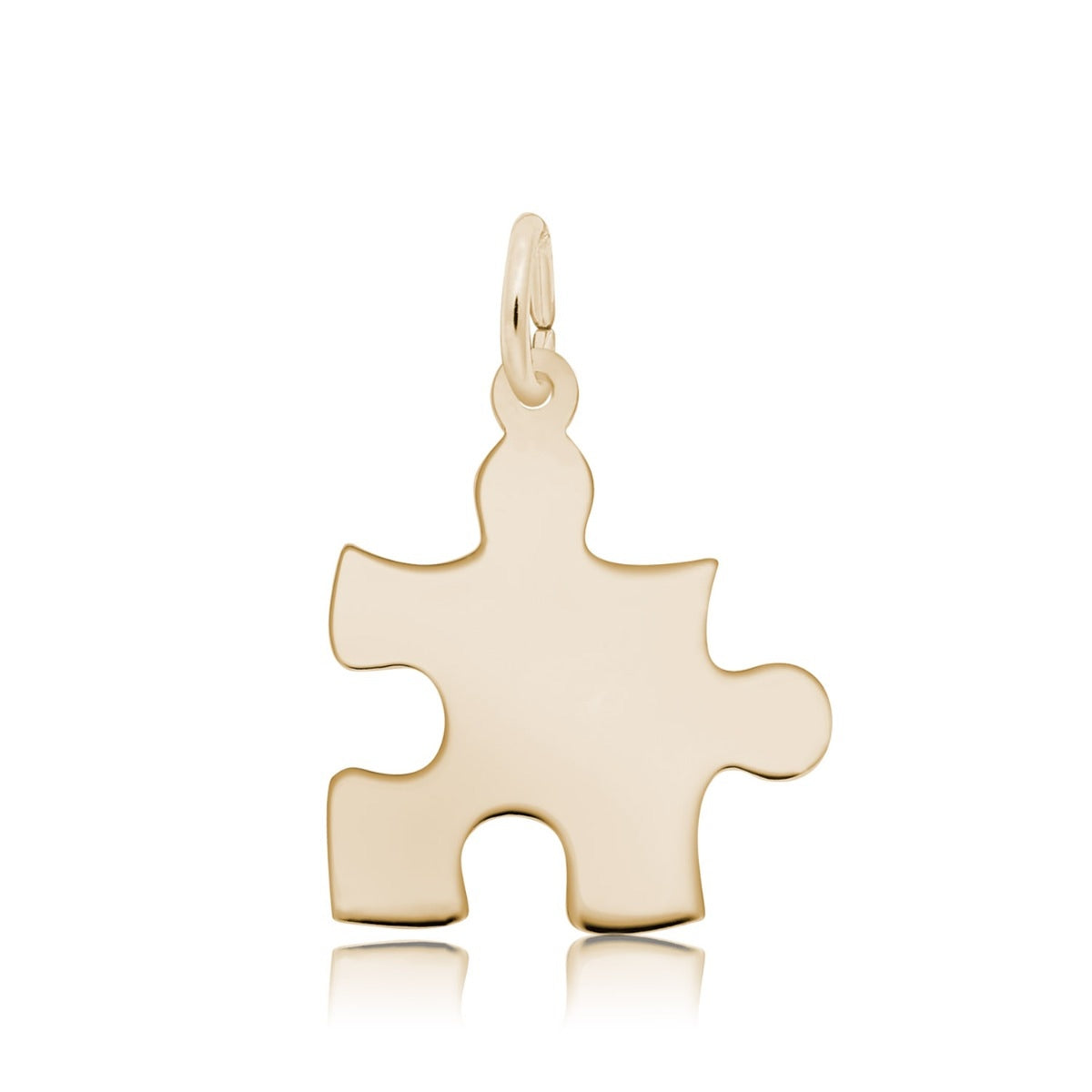 Puzzle Piece Charm in 14K Yellow Gold