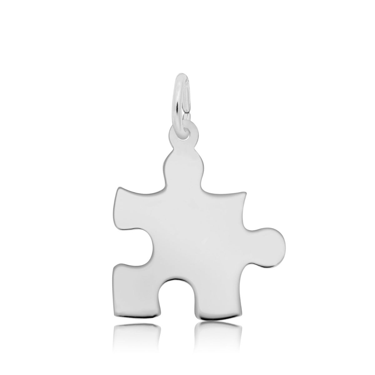 Puzzle Piece Charm in Sterling Silver